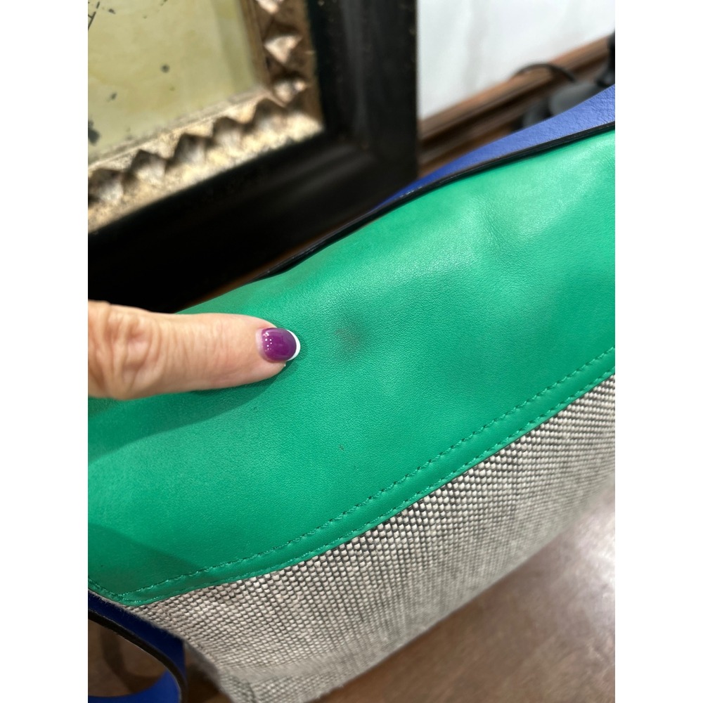 Kate Spade NY Carter Caden St. Crossbody Bag Green Blue Tweed Colorblock Sample - Picture 10 of 16